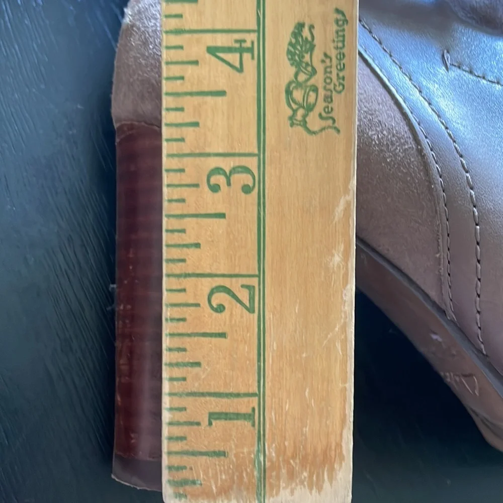 Clarks Brown 3.5” Heel Ankle Boots w Zippered Side Buckle Womens 8.5M